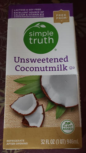Kroger Simple Truth Unsweeted Coconut Milk